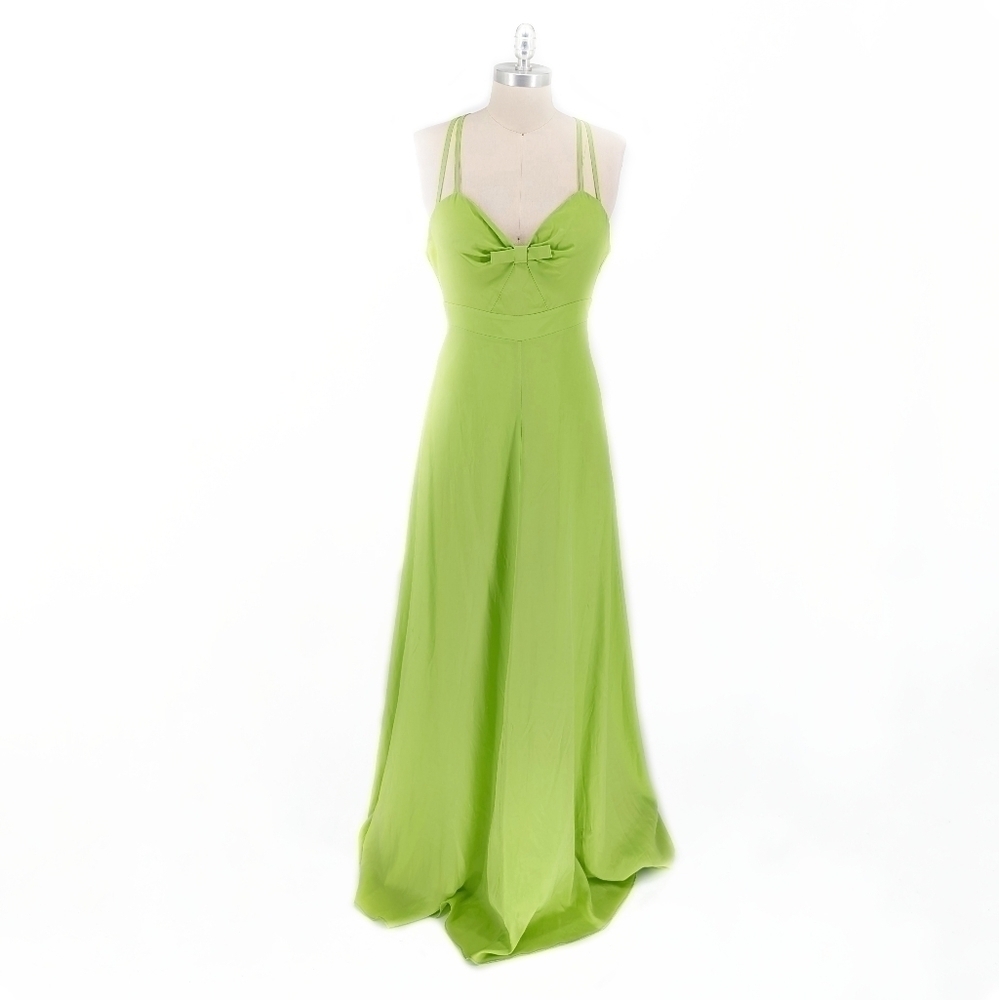 Moschino Cheap and Chic Maxi Dress Bright Green 8 sweetheart bow coquette girl